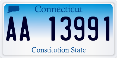 CT license plate AA13991