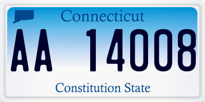 CT license plate AA14008