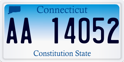 CT license plate AA14052