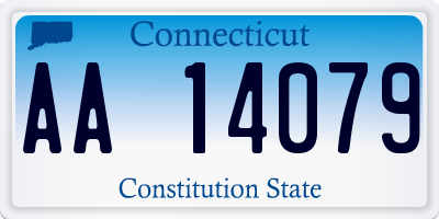 CT license plate AA14079