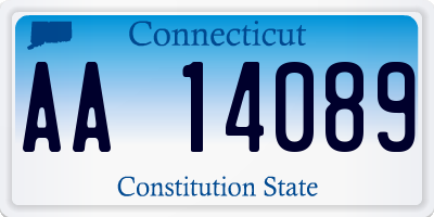 CT license plate AA14089