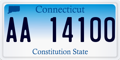 CT license plate AA14100