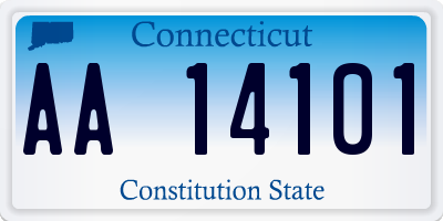 CT license plate AA14101