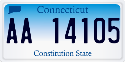 CT license plate AA14105