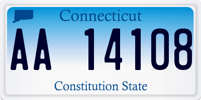 CT license plate AA14108