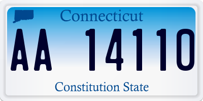 CT license plate AA14110