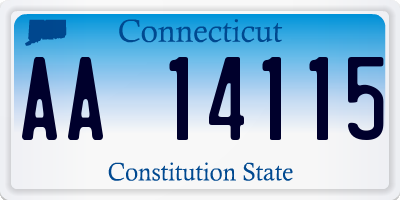 CT license plate AA14115