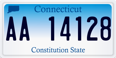 CT license plate AA14128