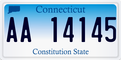 CT license plate AA14145