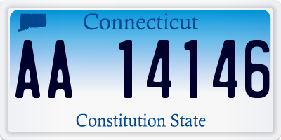 CT license plate AA14146