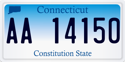 CT license plate AA14150