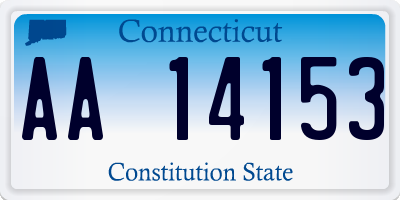 CT license plate AA14153