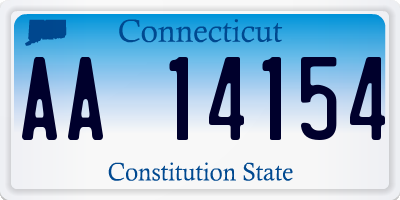 CT license plate AA14154