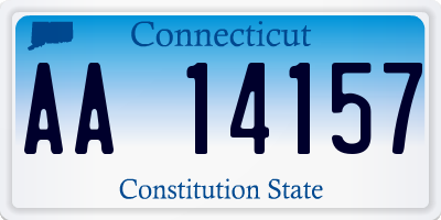 CT license plate AA14157