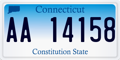 CT license plate AA14158