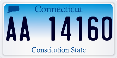 CT license plate AA14160