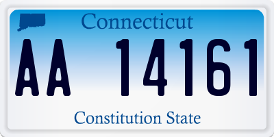 CT license plate AA14161