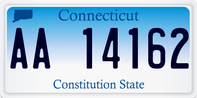 CT license plate AA14162