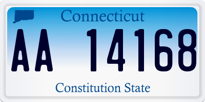 CT license plate AA14168