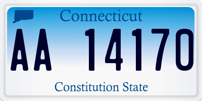 CT license plate AA14170