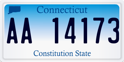 CT license plate AA14173