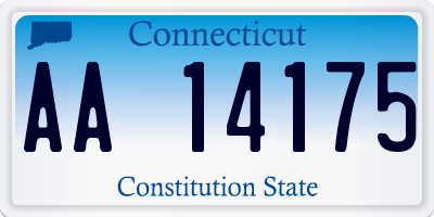 CT license plate AA14175