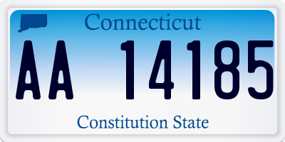 CT license plate AA14185