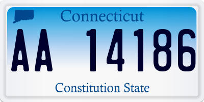 CT license plate AA14186