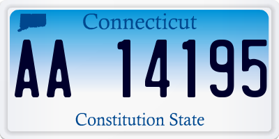 CT license plate AA14195