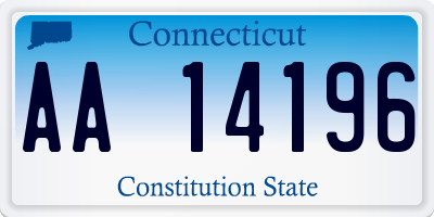 CT license plate AA14196