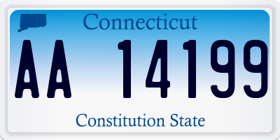 CT license plate AA14199