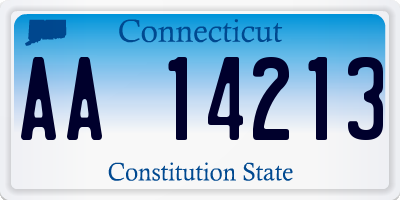 CT license plate AA14213