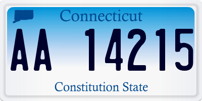 CT license plate AA14215