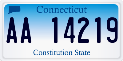 CT license plate AA14219