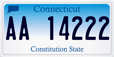 CT license plate AA14222