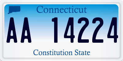 CT license plate AA14224