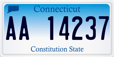 CT license plate AA14237