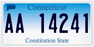 CT license plate AA14241