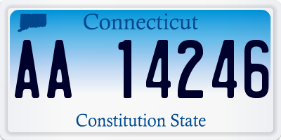 CT license plate AA14246