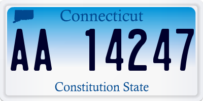 CT license plate AA14247