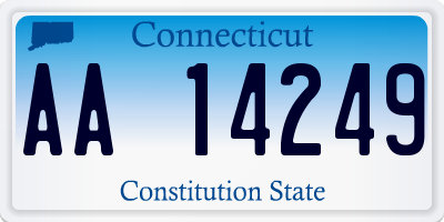 CT license plate AA14249