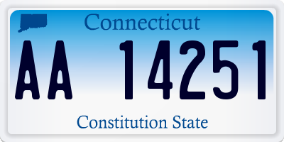 CT license plate AA14251