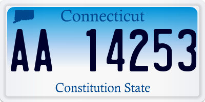 CT license plate AA14253