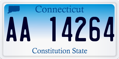 CT license plate AA14264