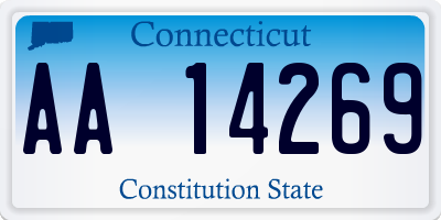 CT license plate AA14269