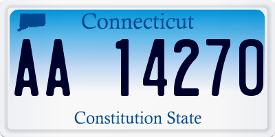 CT license plate AA14270