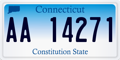 CT license plate AA14271