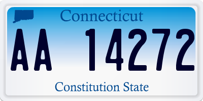 CT license plate AA14272