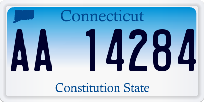 CT license plate AA14284