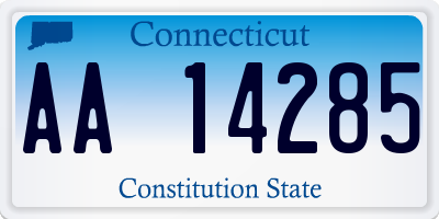 CT license plate AA14285